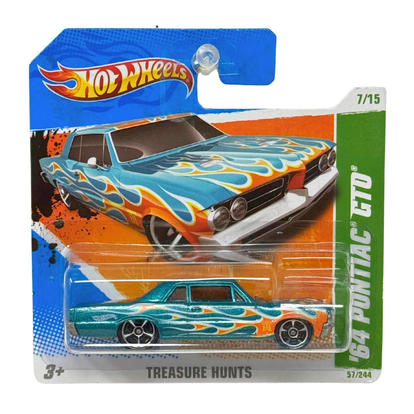 Hot Wheels Treasure Hunt 1964 Pontiac GTO 1:64 Diecast Short Card