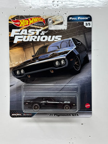 Hot Wheels Premium Fast & Furious 1971 Plymouth GTX 1:64 Diecast