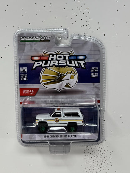 Greenlight Hot Pursuit 1991 Chevrolet K5 Blazer State Patrol CHASE 1:64 Diecast