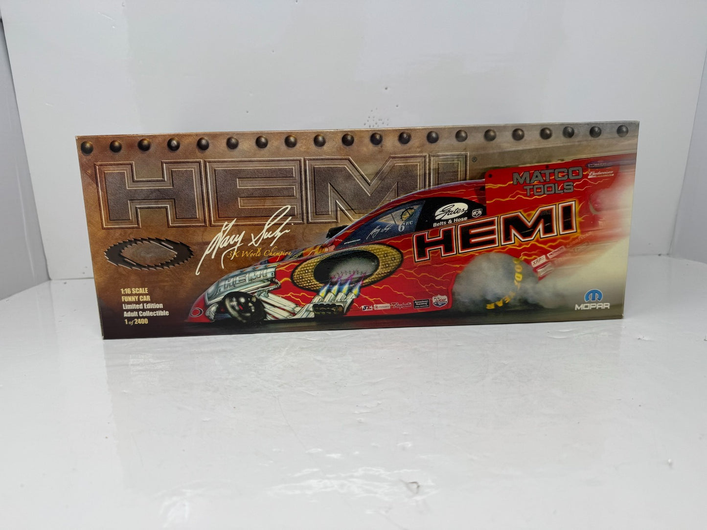 Milestone Gary Scelzi NHRA HEMI Powered Oakley Dodge Stratus Funny Car 116 Scale