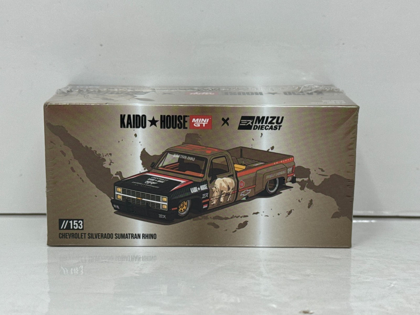 Kaido House Chevrolet Silverado Sumatran Rhino V1 Mini GT 1:64 Diecast