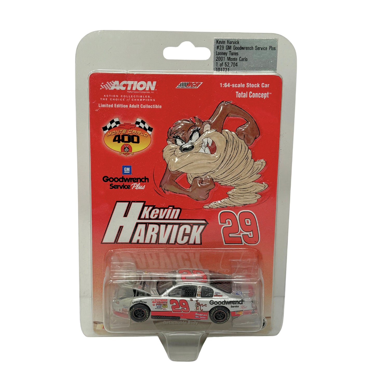Action Nascar #29 Kevin Harvick GM Goodwrench Looney Tunes 2001 1:64 Diecast