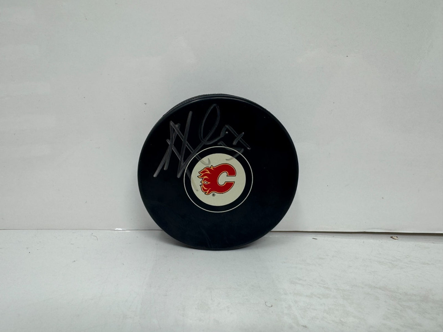 Trevor Kidd Calgary Flames Signed NHL Autograph Puck Silver Auto