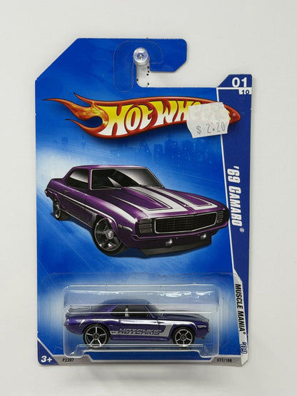 Hot Wheels Muscle Mania 1969 Chevrolet Camaro 1:64 Diecast Purple