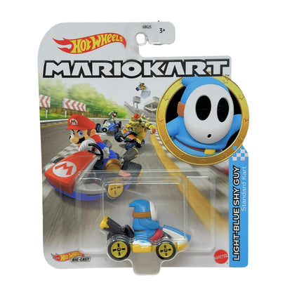 Hot Wheels Mario Kart Light Blue Shy Guy Standard Kart 1:64 Diecast
