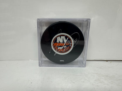 Rick DiPietro New York Islanders Signed NHL Autograph Puck Silver Auto