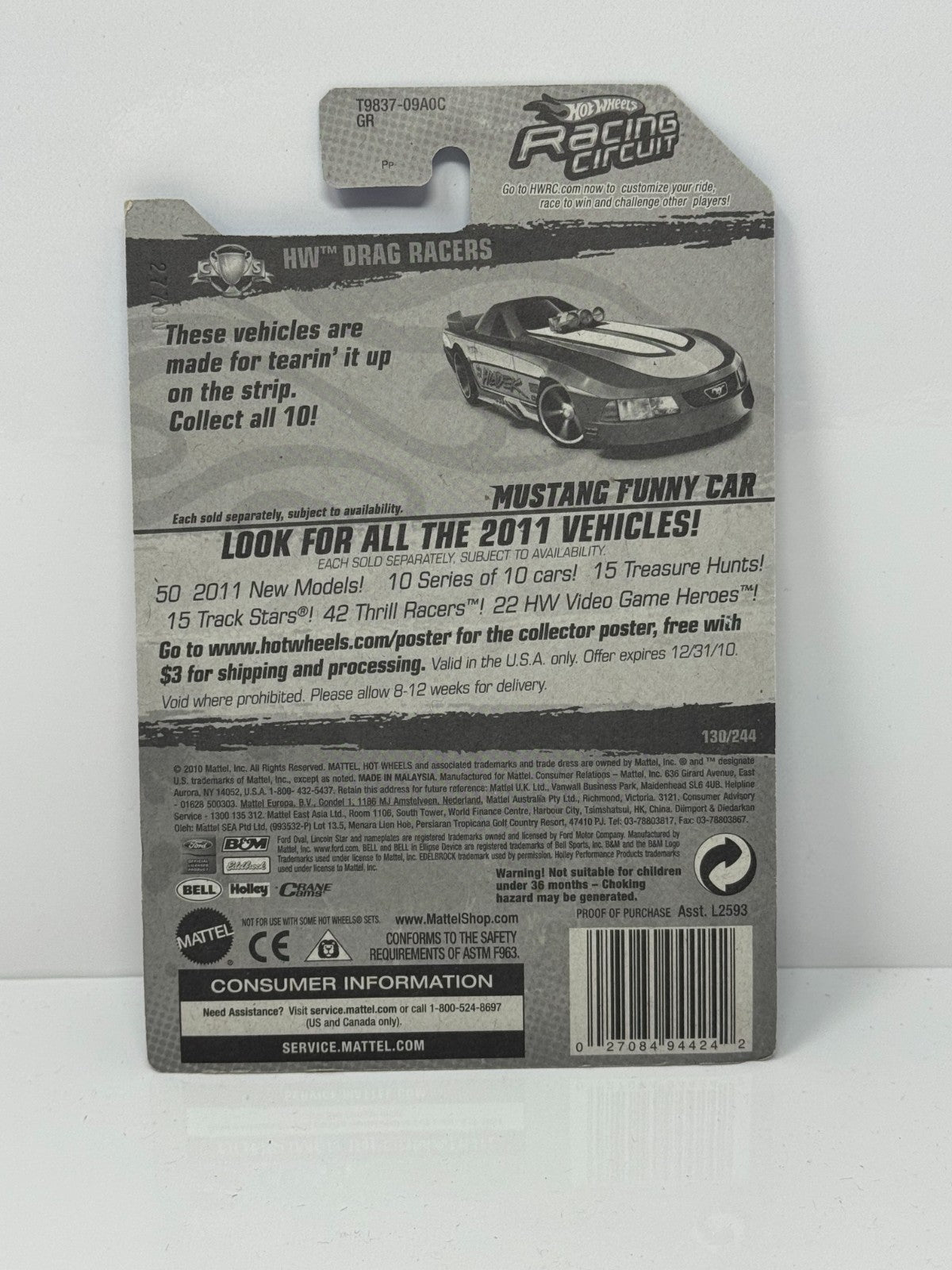 Hot Wheels Drag Racers Mustang Funny Car 1:64 Diecast Factory Sealed