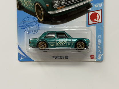 Hot Wheels Super Treasure Hunt 1971 Datsun 510 HW J-Imports 1:64 Diecast STH