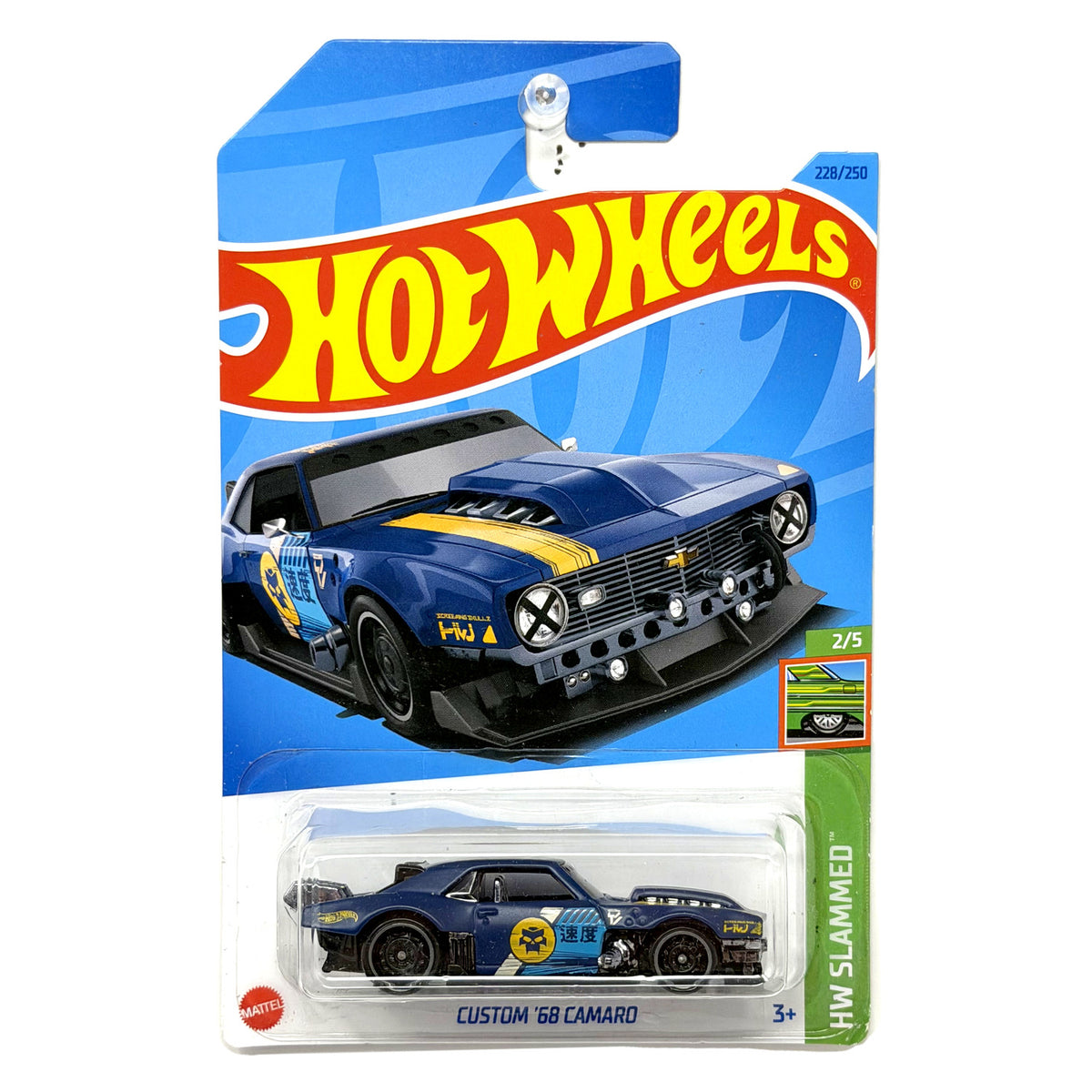 Hot Wheels HW Slammed Custom 1968 Camaro 1:64 Diecast Blue