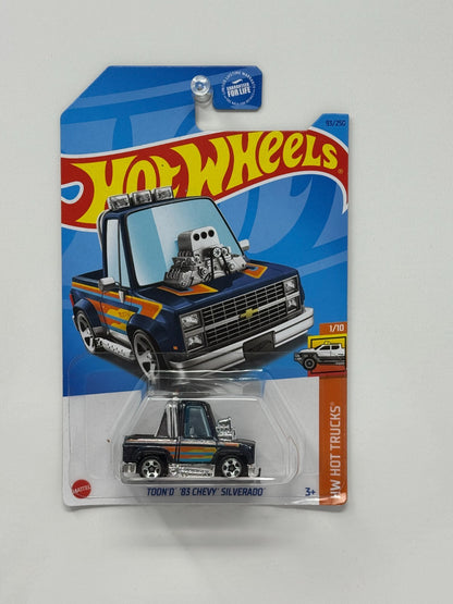 Hot Wheels HW Hot Trucks Toon'd 1983 Chevy Silverado 1:64 Diecast