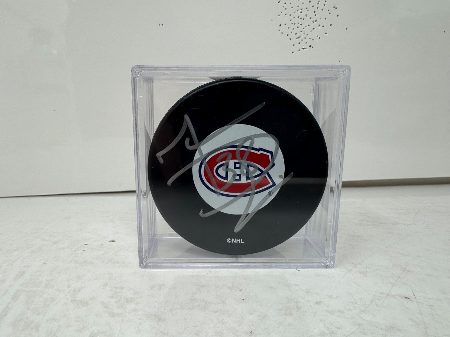 Marc Denis Montreal Canadiens Signed NHL Autograph Puck Silver Auto