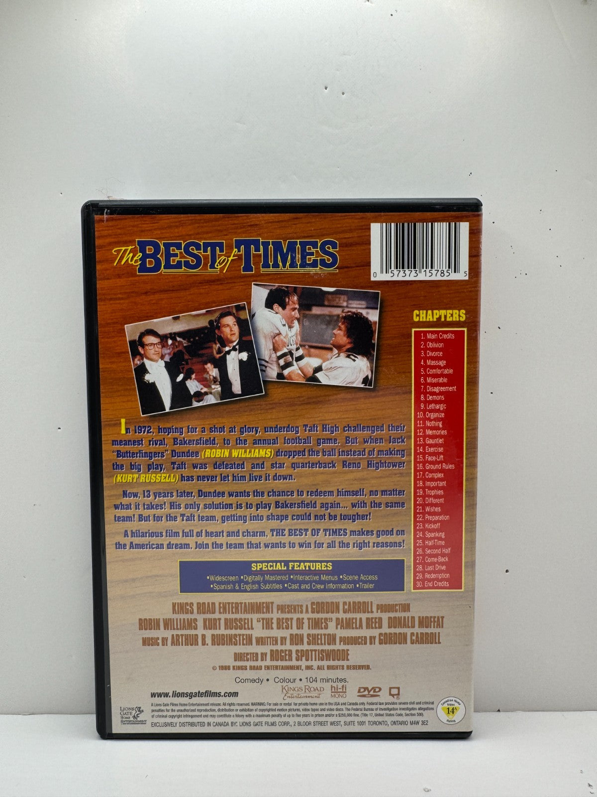 The Best of Times (DVD) Robin Williams Kurt Russell Comedy