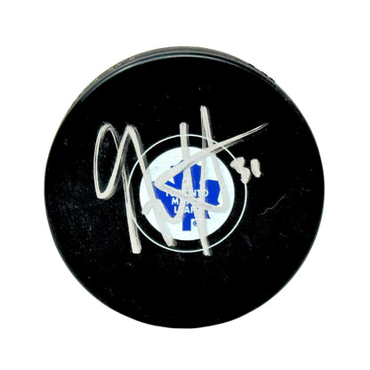 Garret Sparks Toronto Maple Leafs Signed NHL Autograph Puck Silver Auto