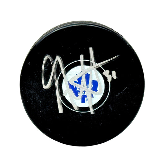 Garret Sparks Toronto Maple Leafs Signed NHL Autograph Puck Silver Auto