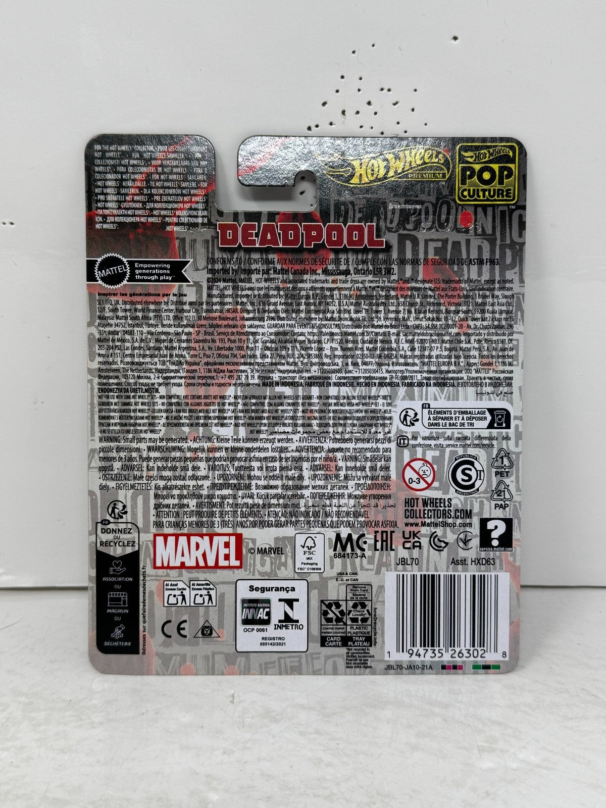 Hot Wheels Premium Marvel Deadpool Scooter 1:64 Diecast