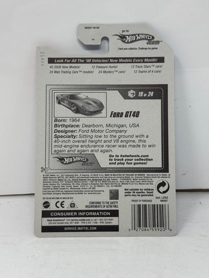 Hot Wheels Web Trading Cars Ford GT40 1:64 Diecast Factory Sealed Blue