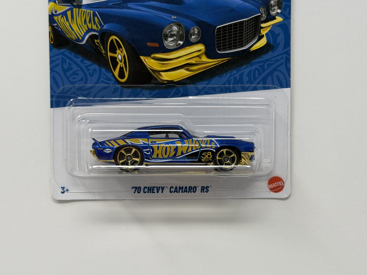 Hot Wheels 58th Anniversary 1970 Chevrolet Camaro RS 1:64 Diecast Blue