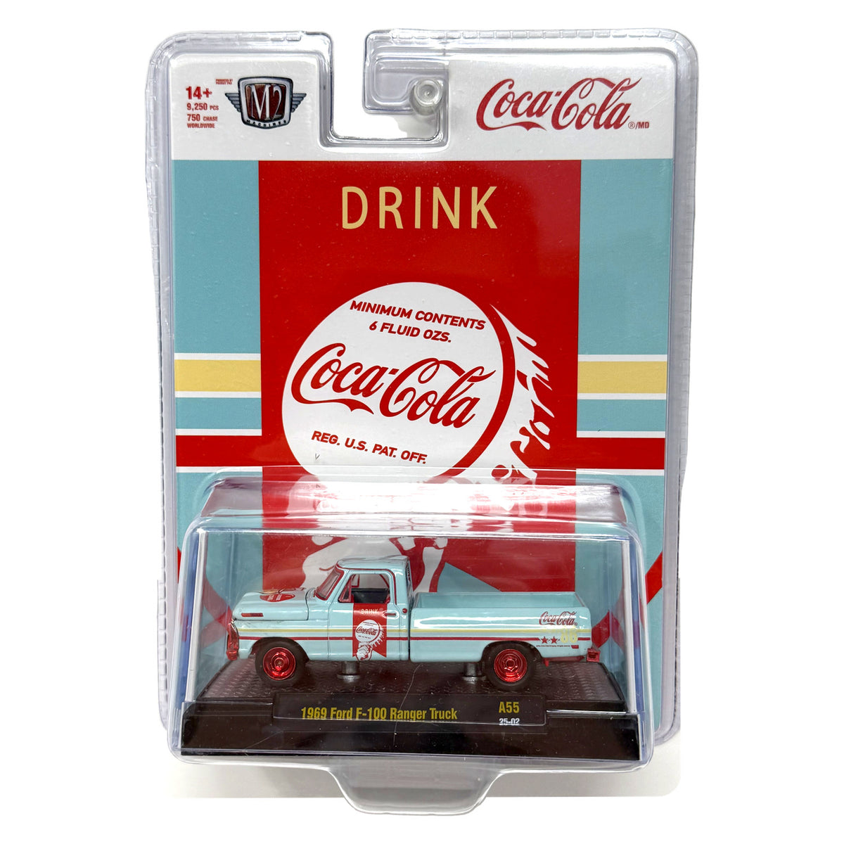 M2 Machines Coca-Cola 1969 Ford F-100 Ranger Truck CHASE 1:64 Diecast