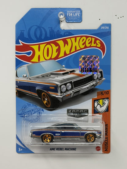 Hot Wheels ZAMAC Muscle Mania AMC Rebel Machine 1:64 Diecast Factory Sealed