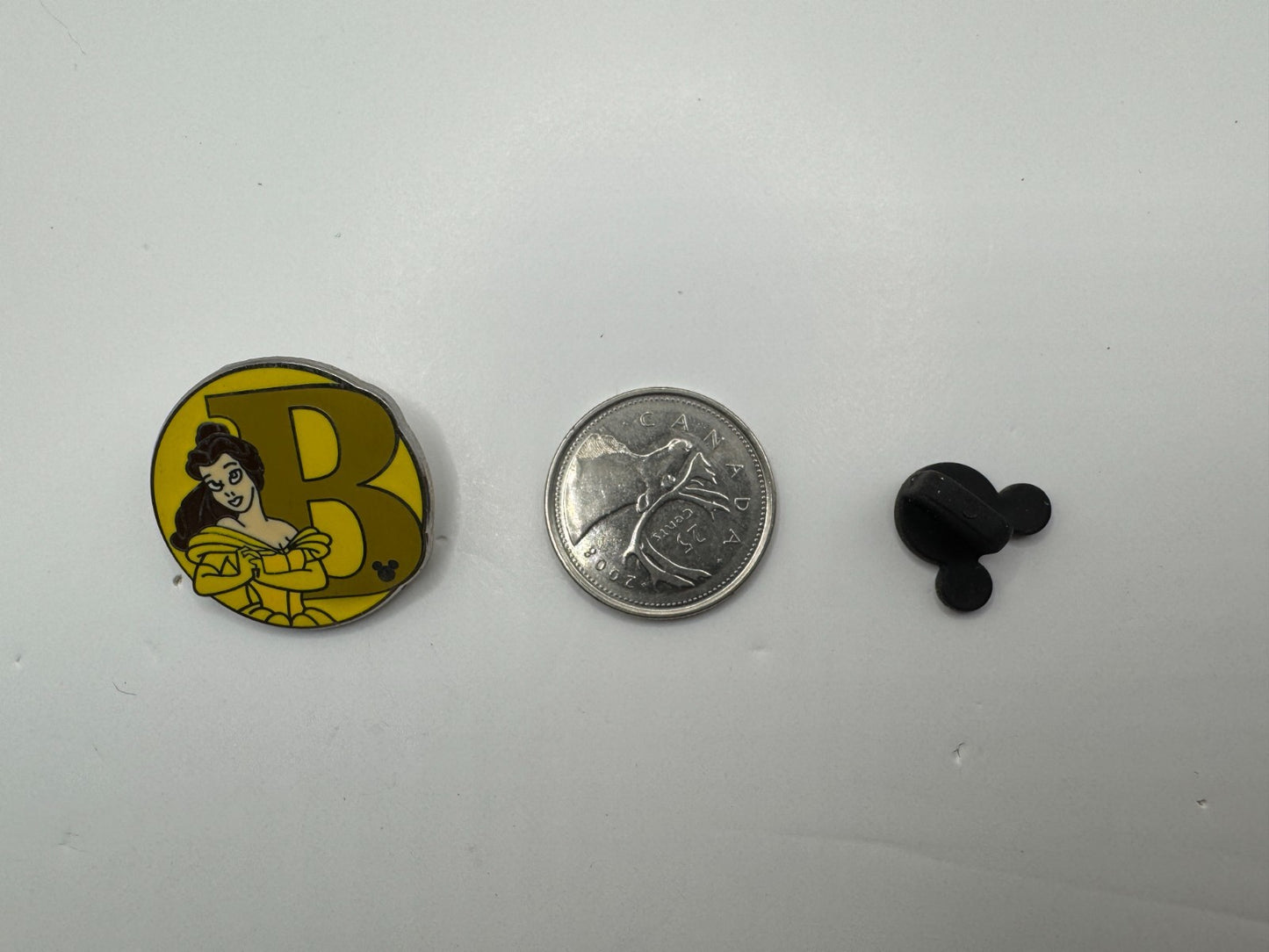 WDW Disney Belle "B" Alphabet Hidden Mickey Trading Pin DC2S6
