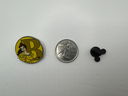 WDW Disney Belle "B" Alphabet Hidden Mickey Trading Pin DC2S6