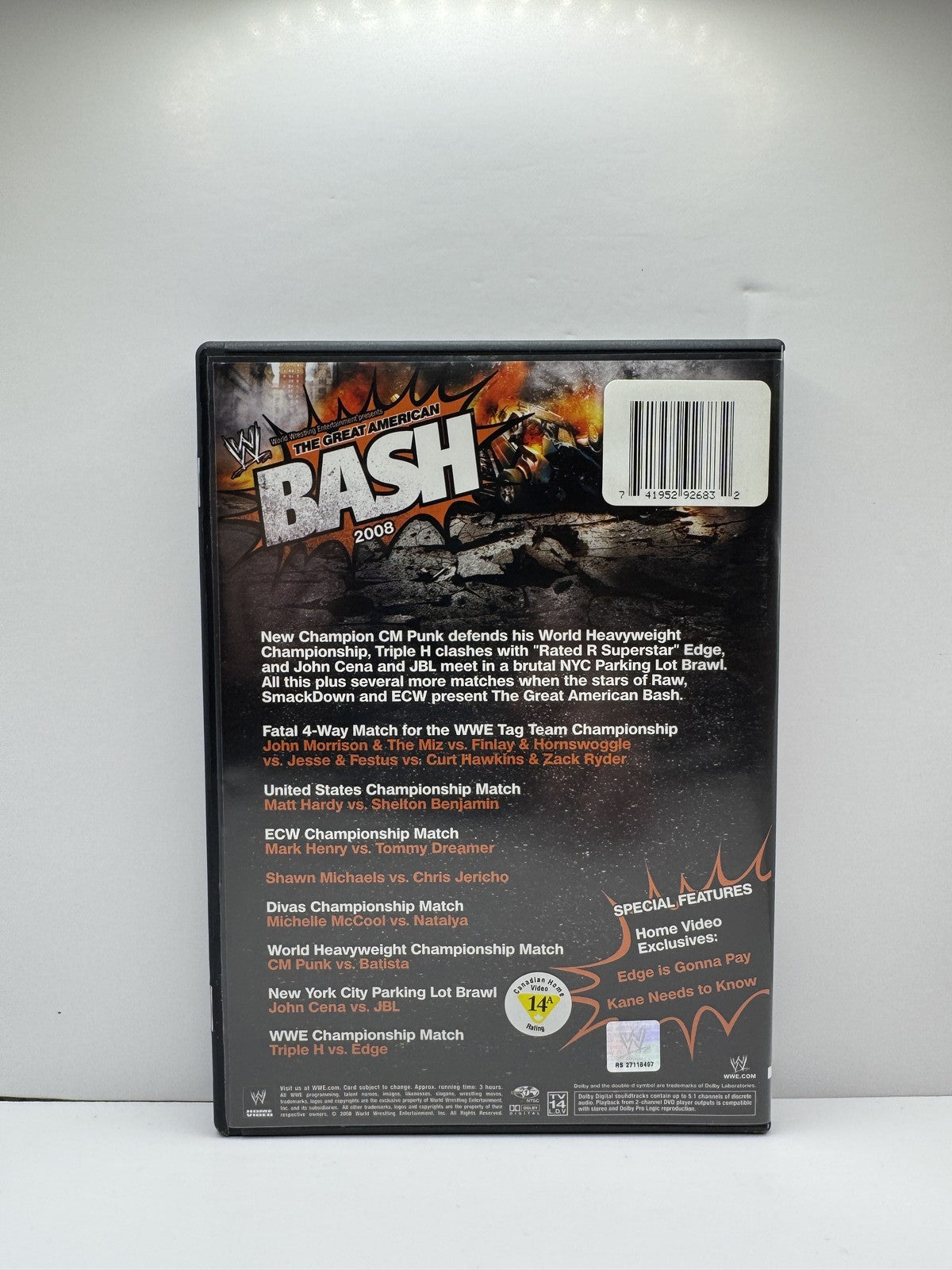 WWE Great American Bash 2008 (DVD) WWE Wrestling