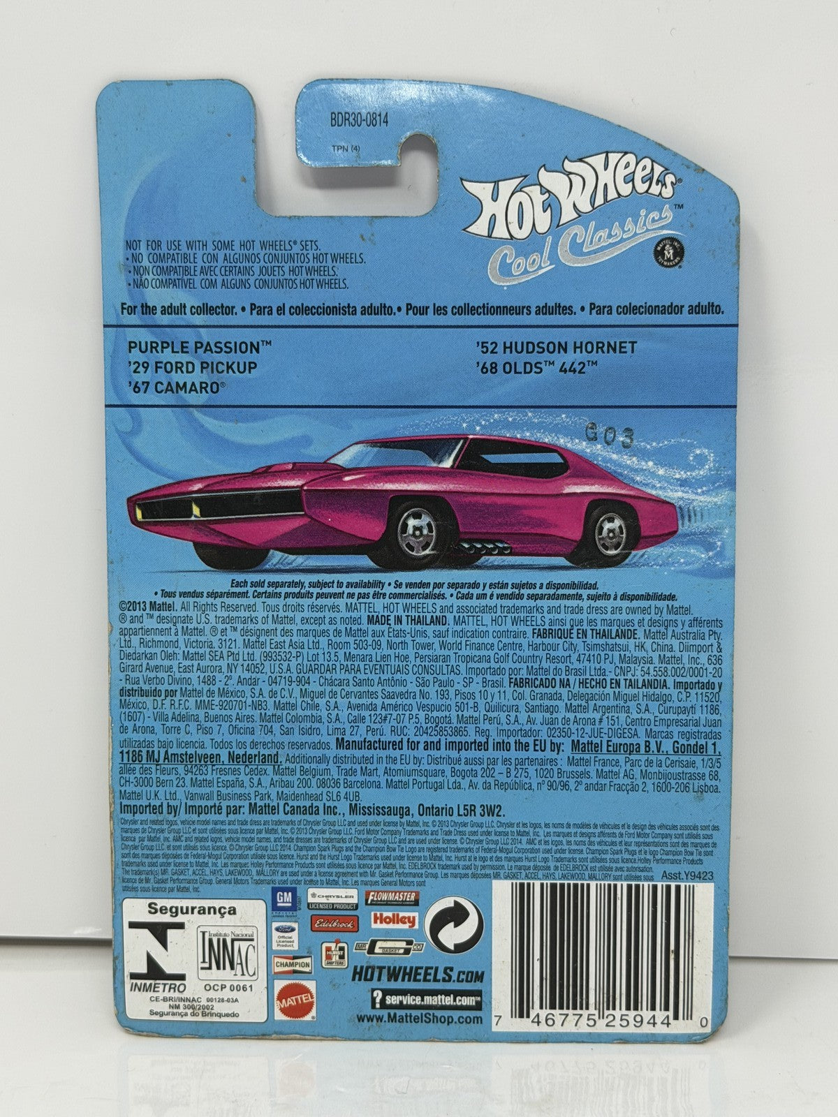 Hot Wheels Cool Classics 1952 Hudson Hornet Spectrafrost 1:64 Diecast
