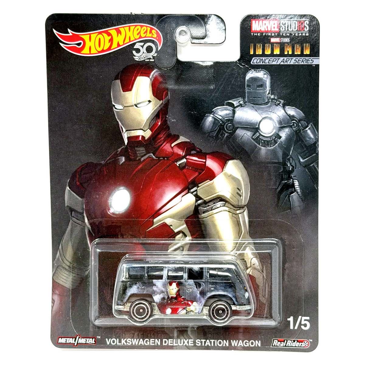 Hot Wheels Marvel Iron Man Volkswagen Deluxe Station Wagon 1:64 Diecast RRs V2