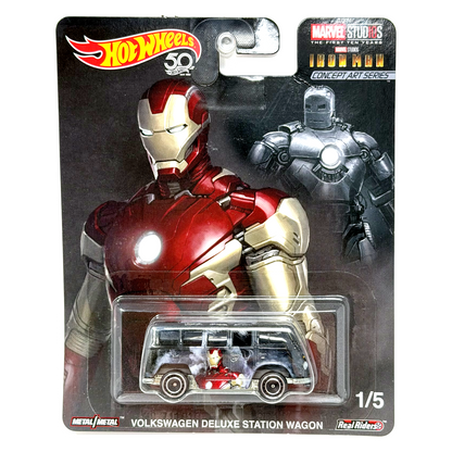 Hot Wheels Marvel Iron Man Volkswagen Deluxe Station Wagon 1:64 Diecast RRs V2