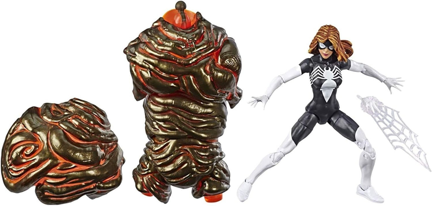 Marvel Legends Spider-Man Spider-Woman Action Figure w/ Molten Man BAF Piece
