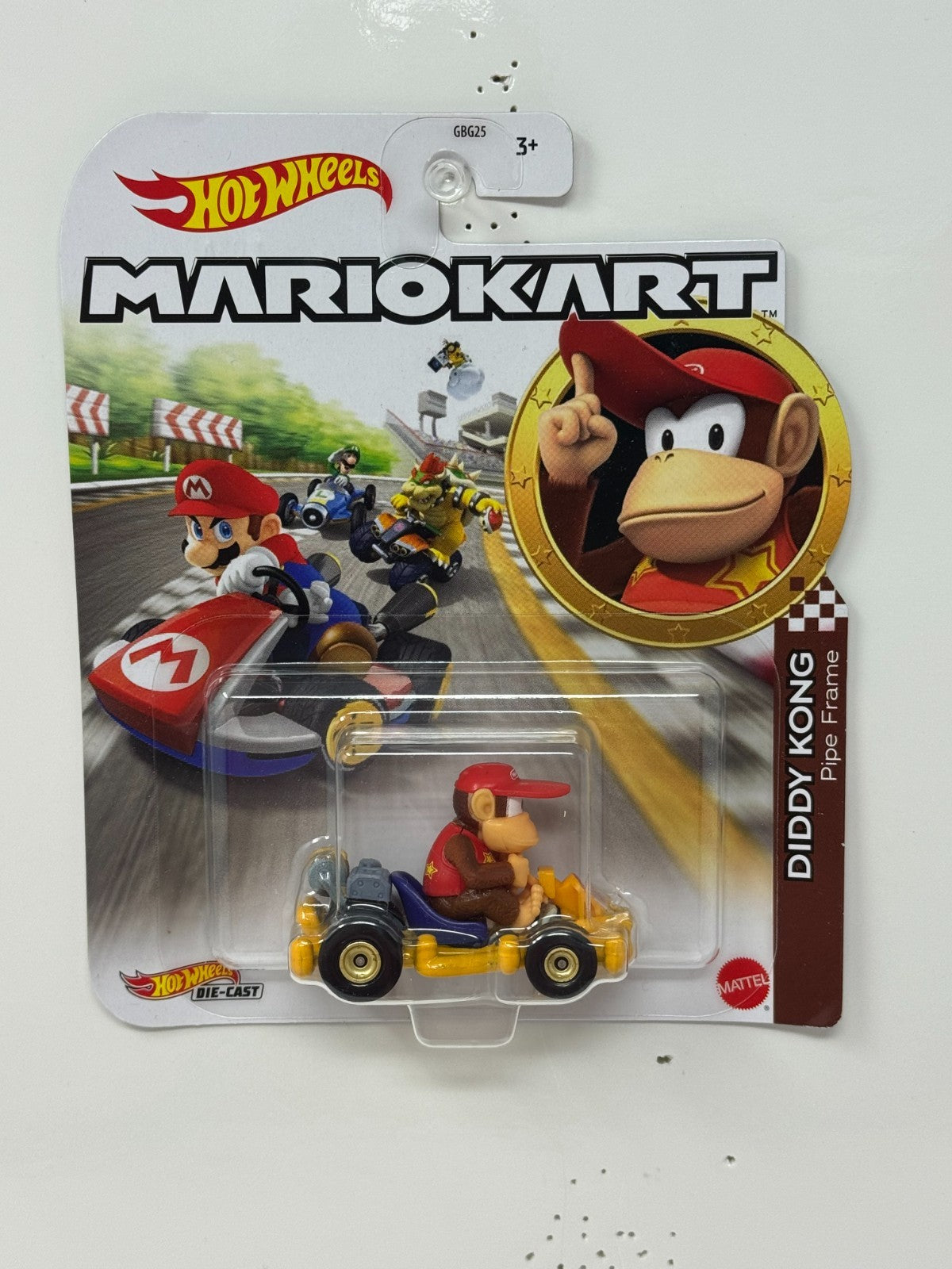 Hot Wheels Mario Kart Diddy Kong Pipe Frame 1:64 Diecast