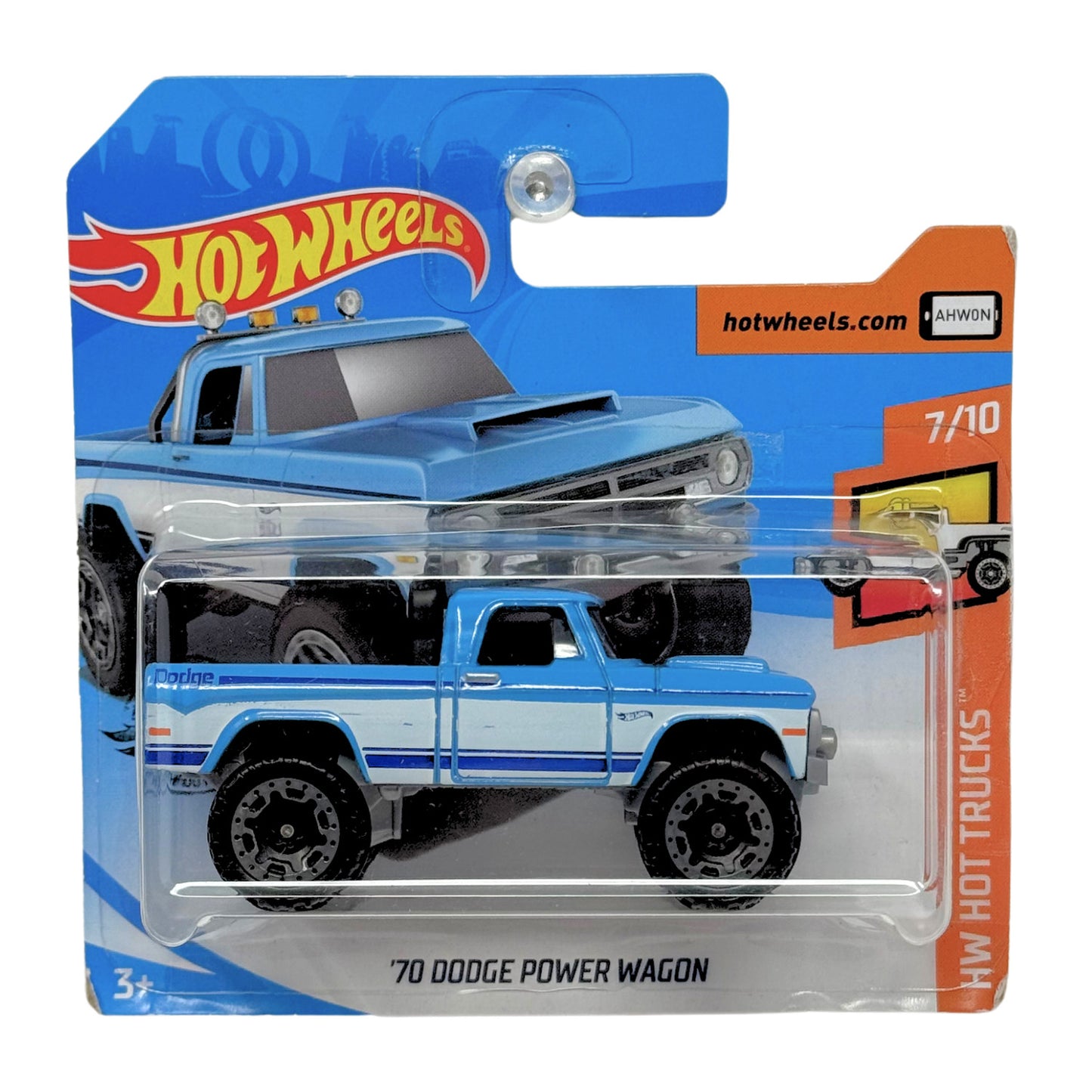 Hot Wheels Hot Trucks 1970 Dodge Power Wagon 1:64 Diecast Short Card