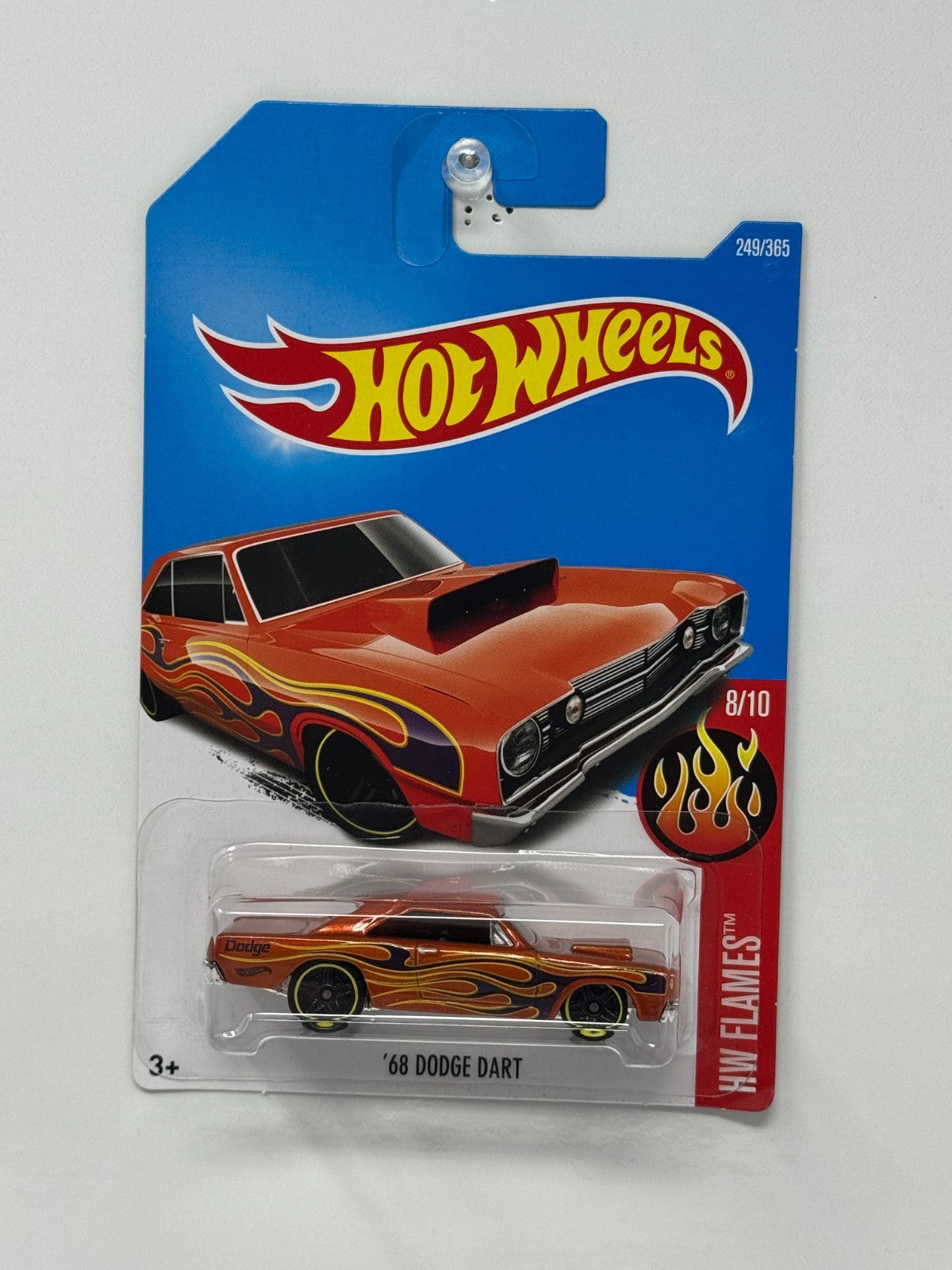 Hot Wheels Flames 1968 Dodge Dart 1:64 Diecast Orange V2
