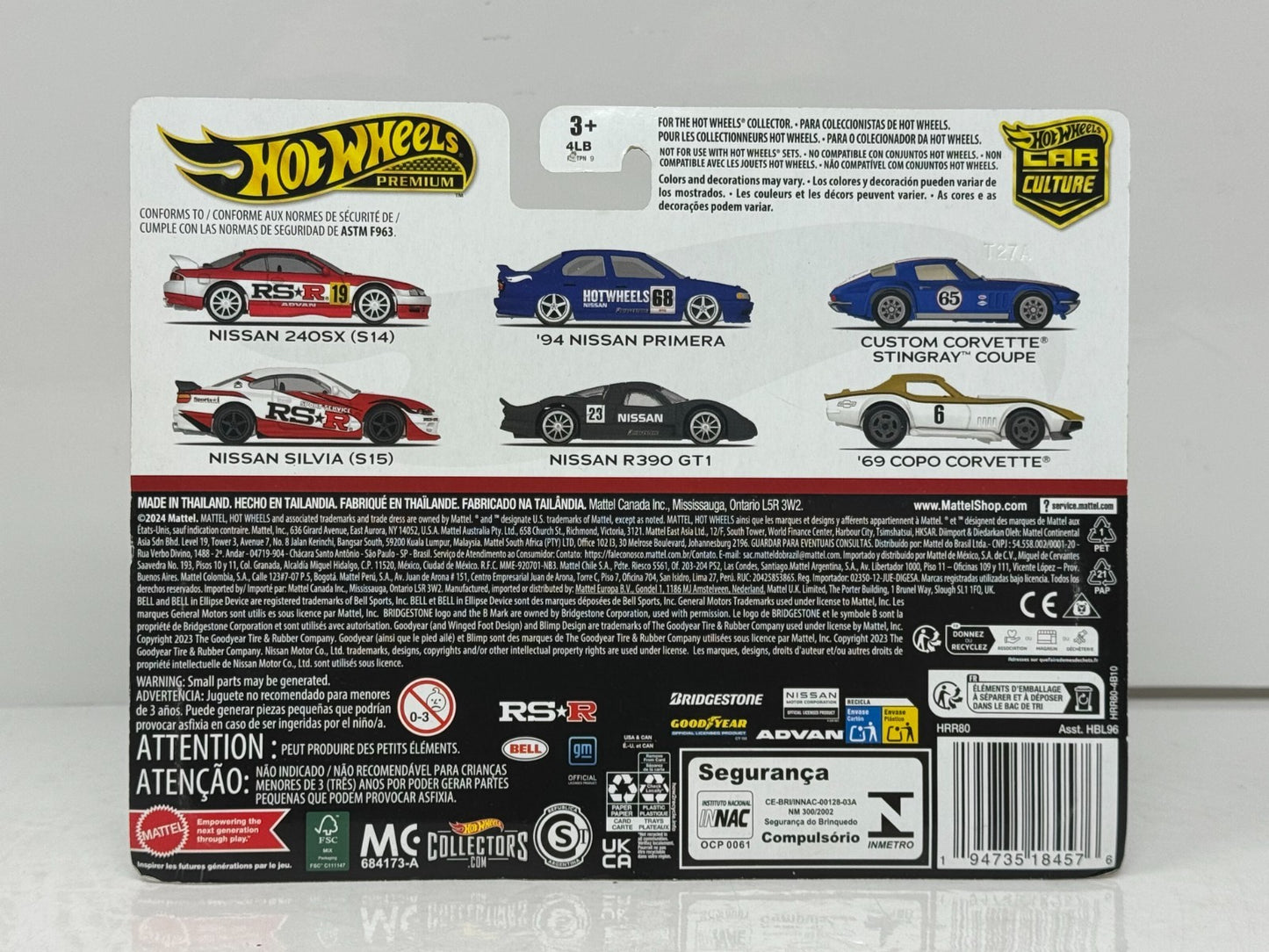 Hot Wheels Premium Corvette Stingray Coupe & COPO Corvette 2-Pack 1:64 Diecast