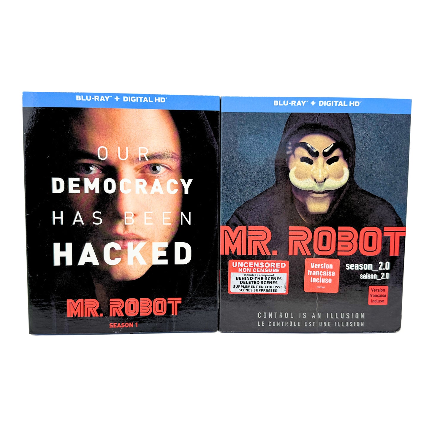 Mr. Robot Seasons 1-2 (Blu-ray) Rami Malek Thriller Drama TV Series