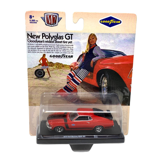 M2 Machines Goodyear 1970 Ford Mustang Boss 302 1:64 Diecast