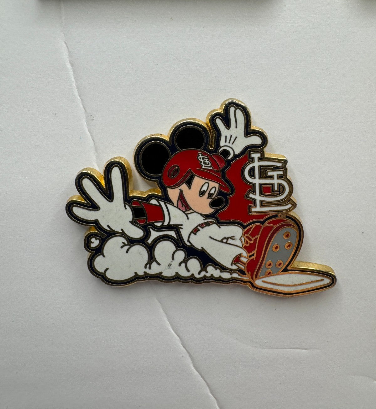 WDW Disney Mickey Mouse MLB Player St. Louis Cardinals Trading Pin DC2S1