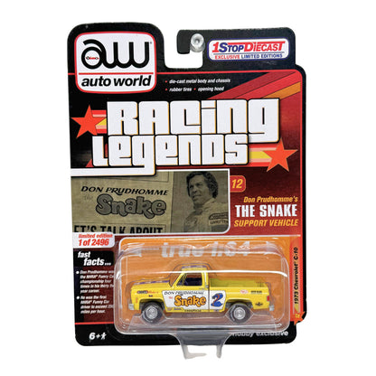 Auto World Racing Legends 1973 Chevrolet C10 Don Prudhomme Snake 1:64 Diecast