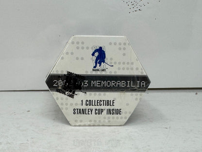 2002-03 ITG Memorabilia Stanley Cup Mini Trophy Johnny Bower Toronto Maple Leafs