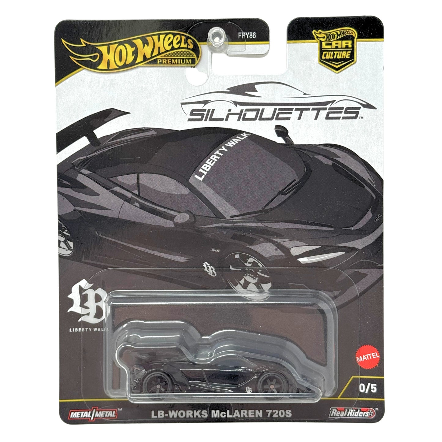 Hot Wheels Premium Silhouettes LB-Works McLaren 720S Zero CHASE 0/5 1:64 Diecast