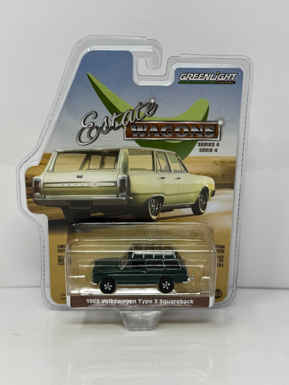 Greenlight Estate Wagons Series 4 1969 Volkswagen Type 3 Squareback 1:64 Diecast