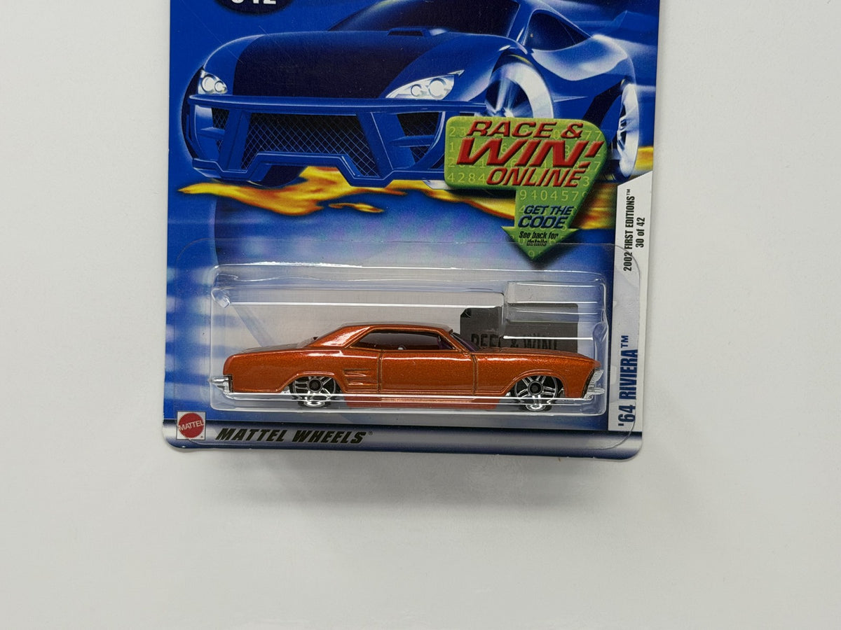Hot Wheels 2002 First Editions 1964 Buick Riviera 1:64 Diecast Orange US Card
