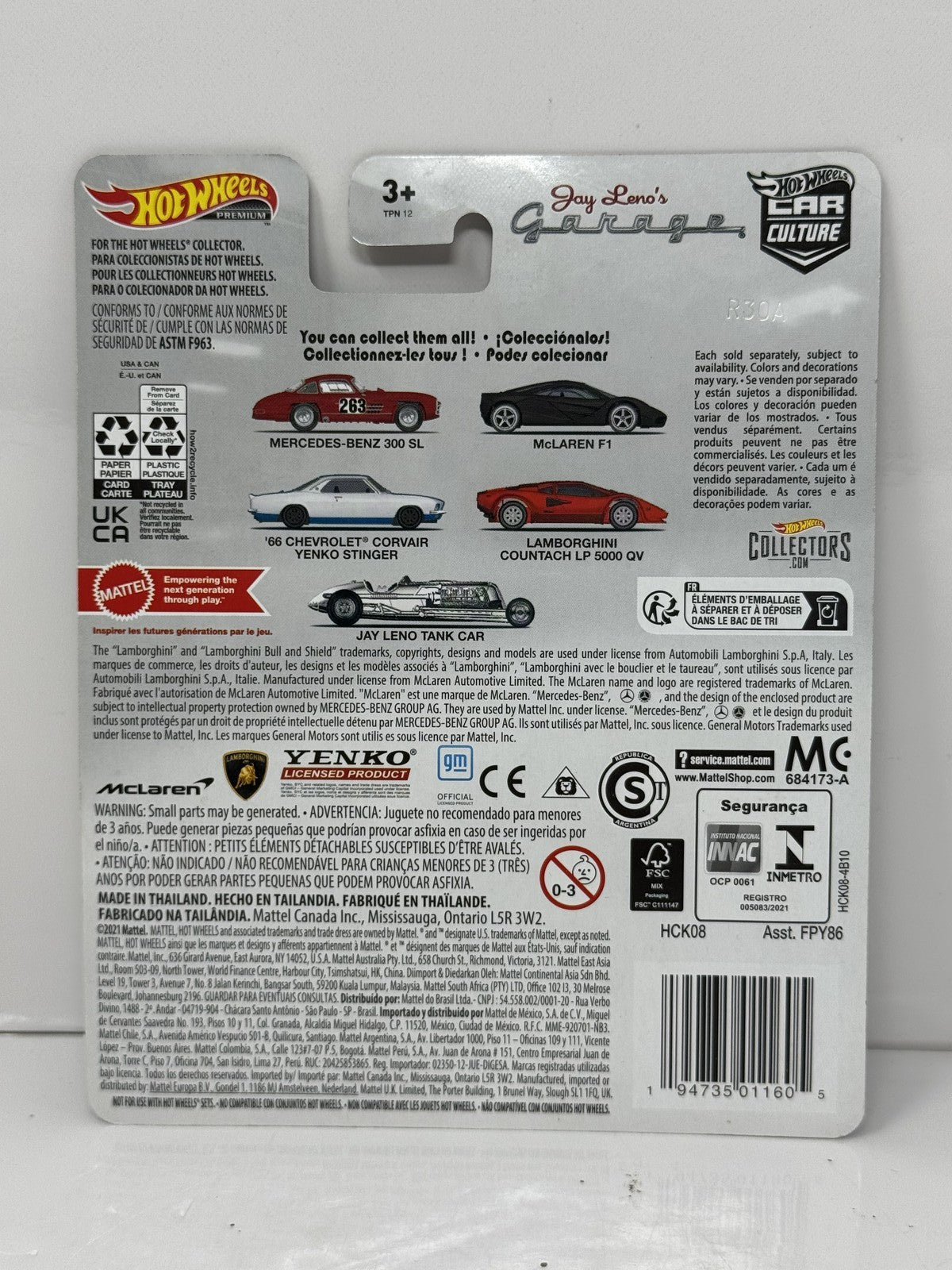 Hot Wheels Premium Jay Leno's Garage McLaren F1 1:64 Diecast