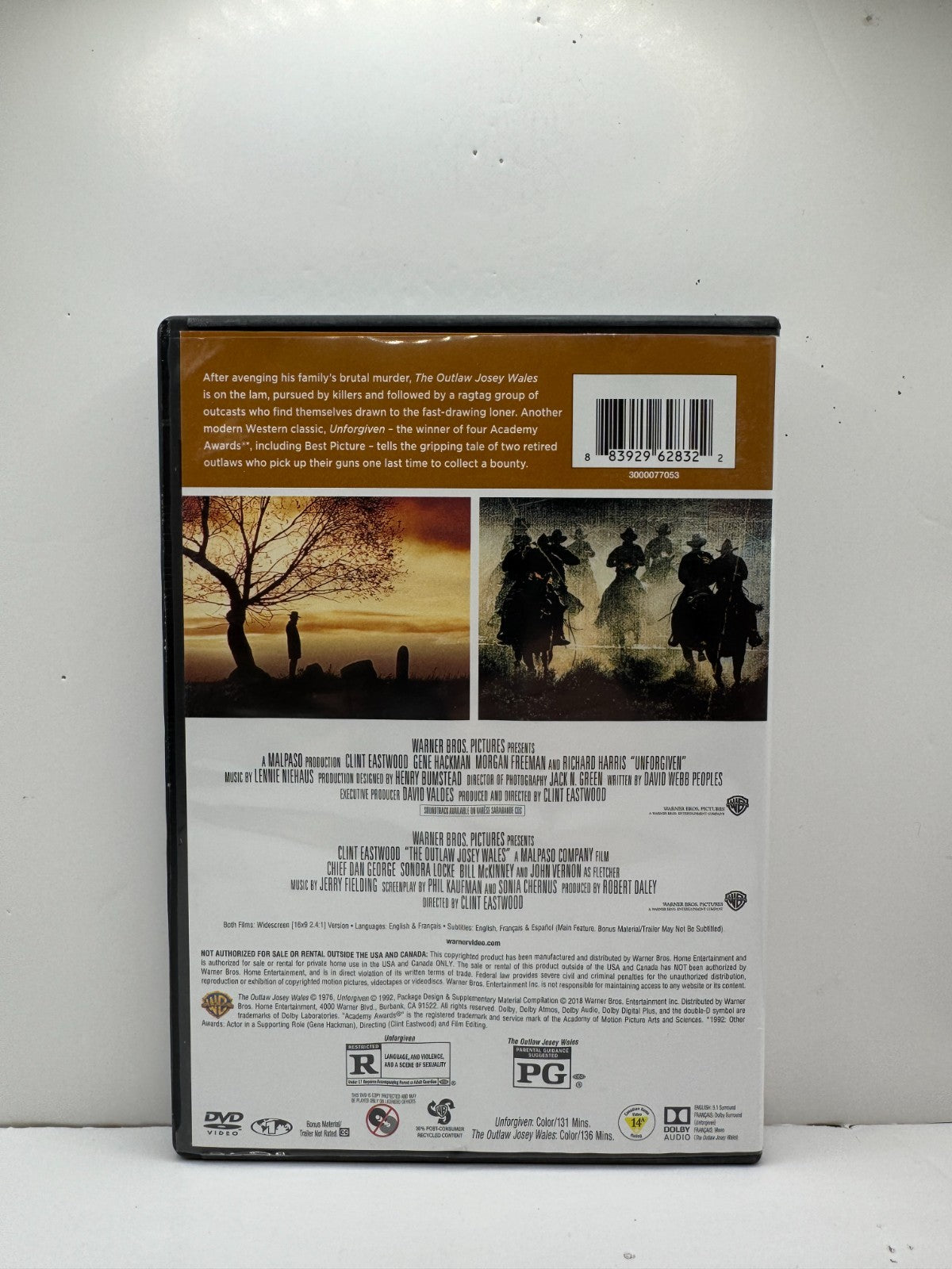 The Unforgiven / Outlaw Josey Wales (DVD) Clint Eastwood Western