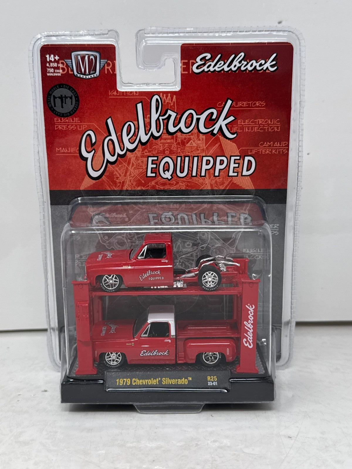 M2 Machines Auto Lift 1979 Chevrolet Silverado Edelbrock Equipped 1:64 Diecast
