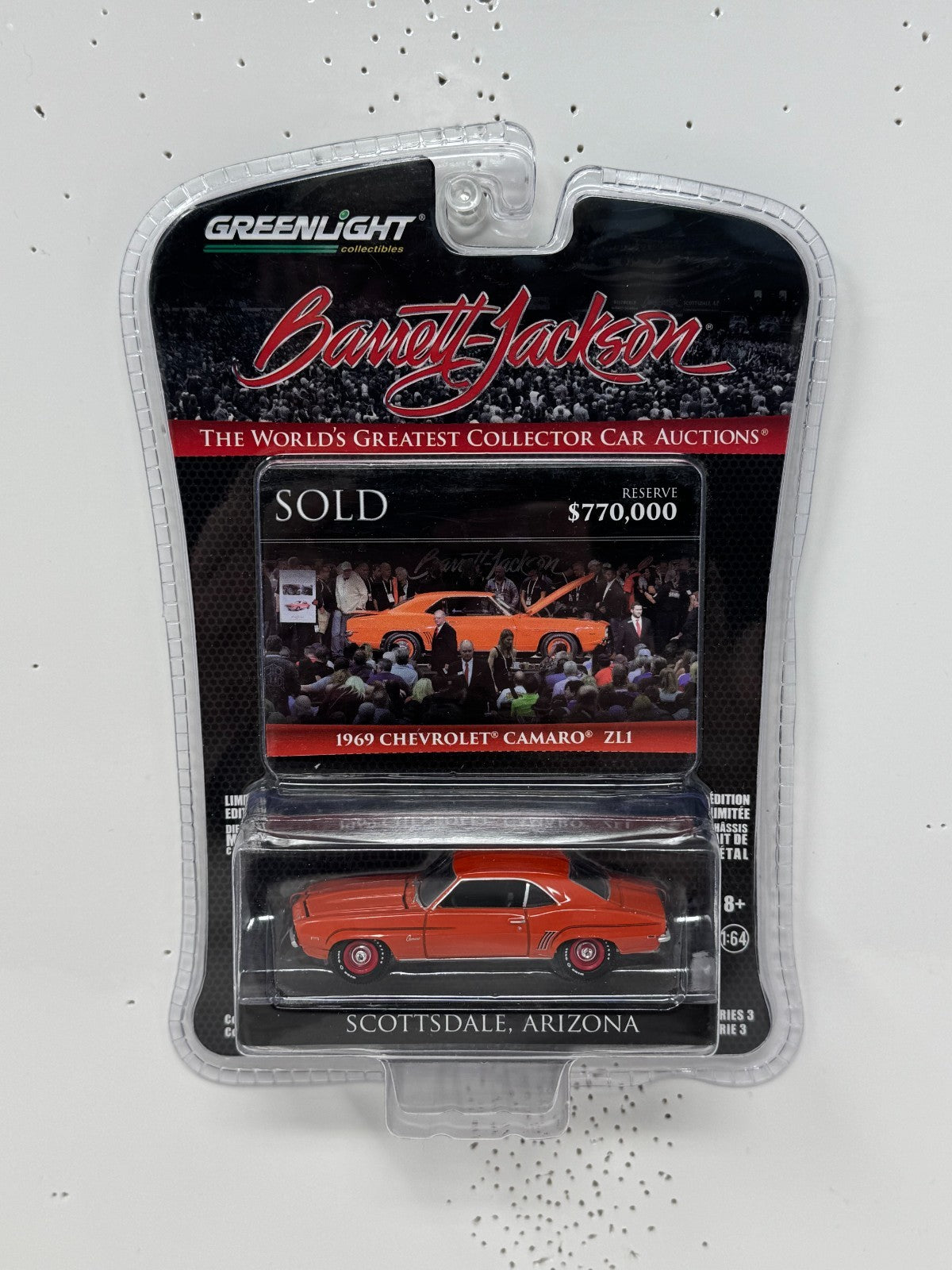 Greenlight Barrett-Jackson 1969 Chevrolet Camaro ZL1 1:64 Diecast
