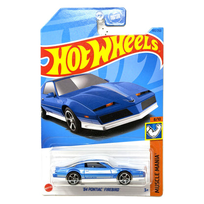 Hot Wheels Muscle Mania 1984 Pontiac Firebird 1:64 Diecast Blue US Card