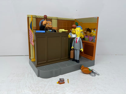 Simpsons World of Springfield Court Room Playmates Playset Diorama