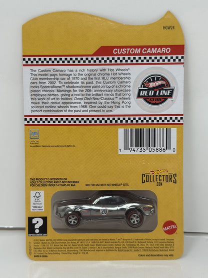Hot Wheels RLC Red Line Club 2002-2022 Custom Camaro 1:64 Diecast