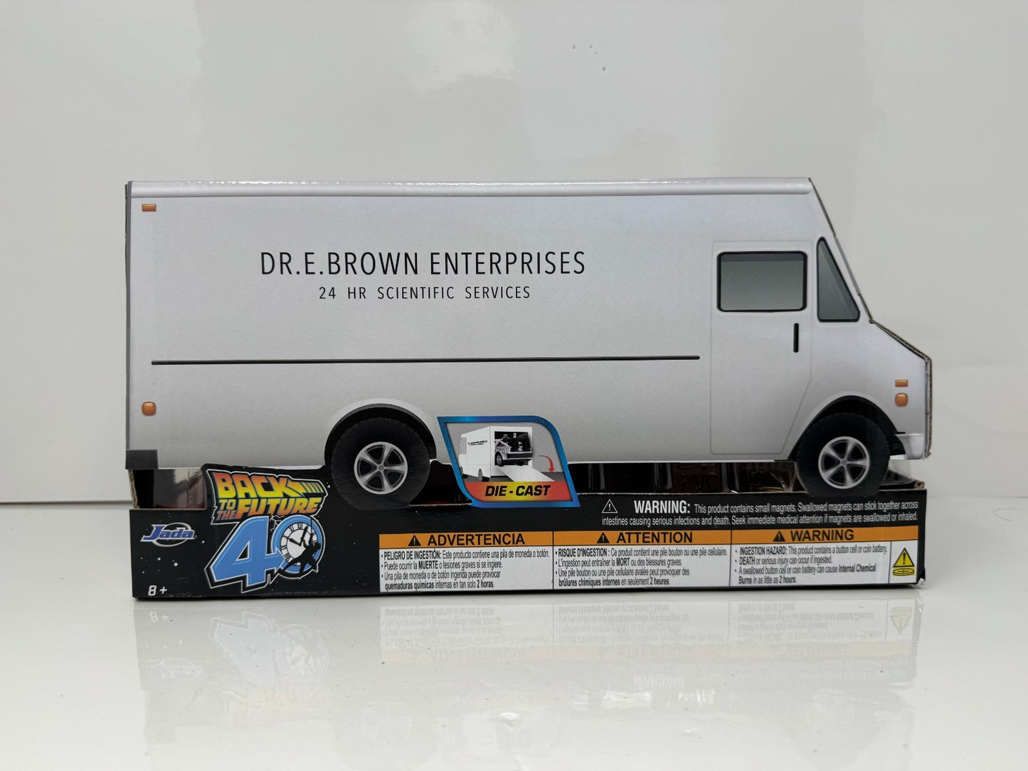 Jada Back to the Future 40th Anniv. Time Machine w/ Truck Packaging 1:24 Diecast